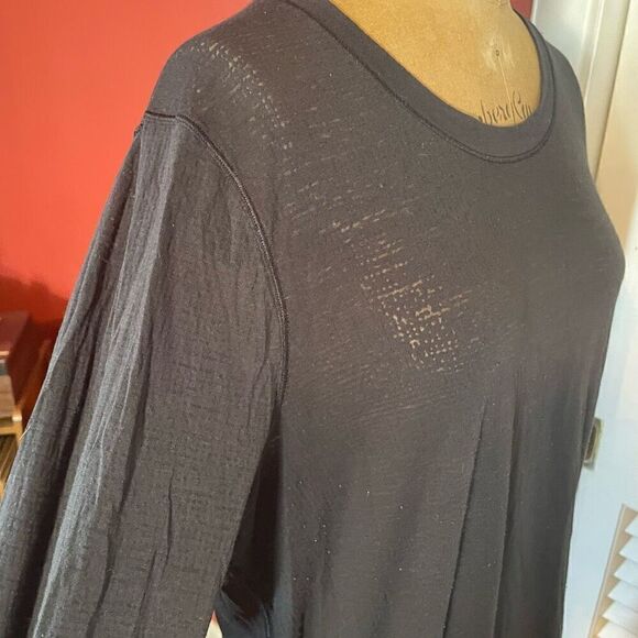 H&M | black long sleeve semi sheer top XL - Picture 7 of 7